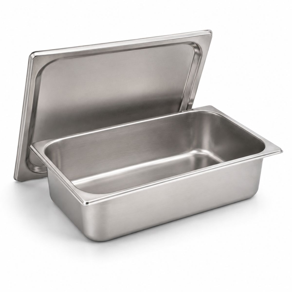 Bac gastro GN 1/1 avec couvercle inox – Acier inoxydable 1 mm