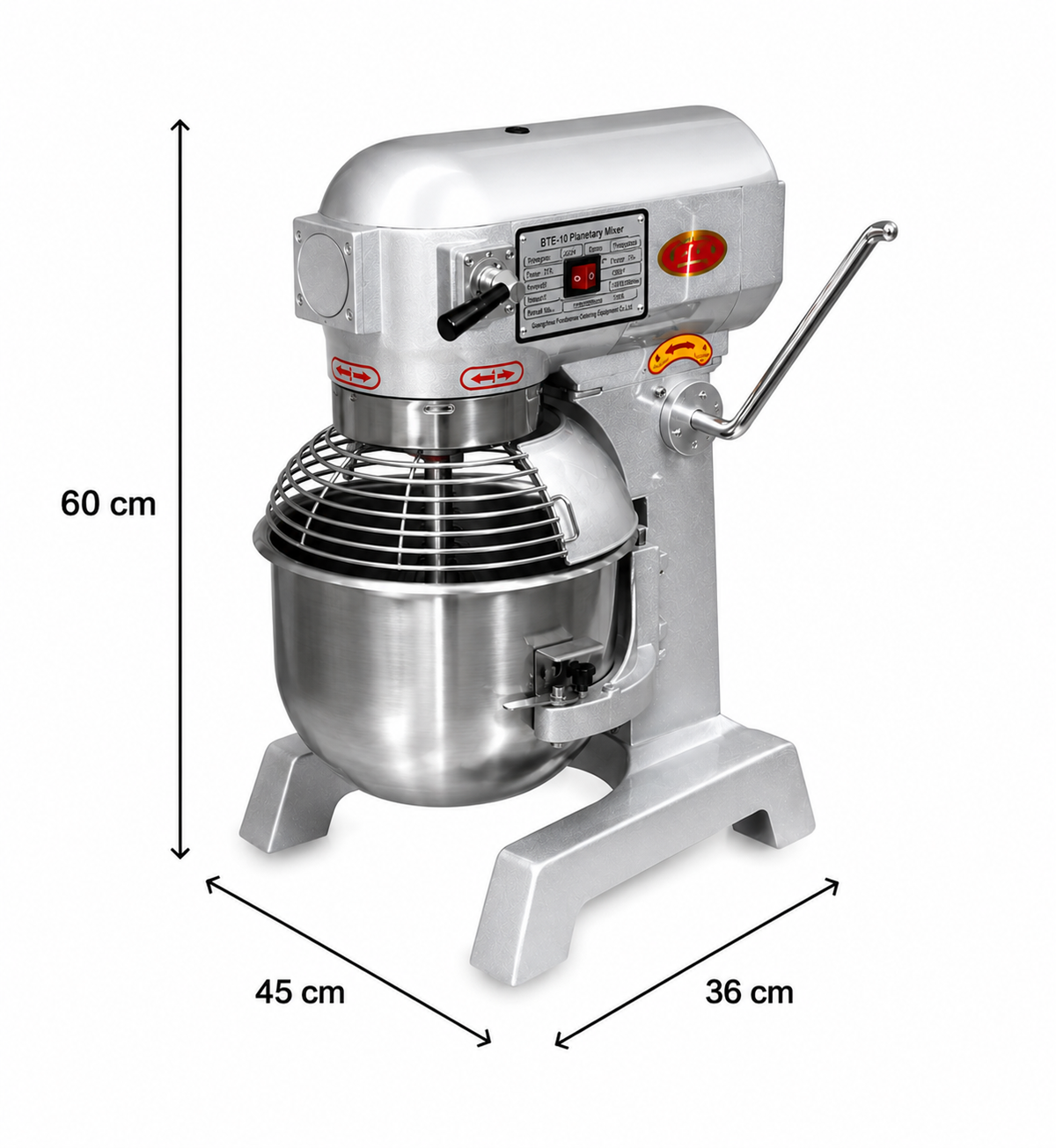 Batteur mélangeur planétaire professionnel 10 L – 3 vitesses – Cuve inox – matériel CHR professionnel JL CHR