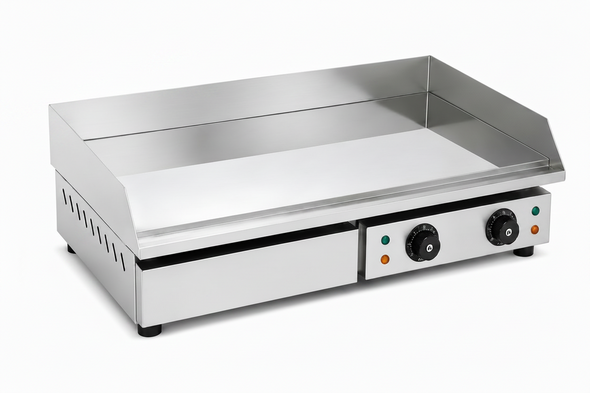 Plancha électrique professionnelle 73 cm – Finition chromée – matériel CHR professionnel JL CHR