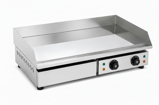 Plancha électrique professionnelle 73 cm – Finition chromée – matériel CHR professionnel JL CHR