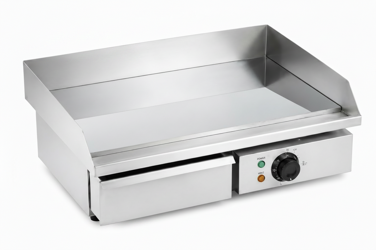 Plancha électrique professionnelle 55 cm – Finition chromée – matériel CHR professionnel JL CHR