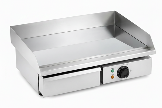 Plancha électrique professionnelle 55 cm – Finition chromée – matériel CHR professionnel JL CHR