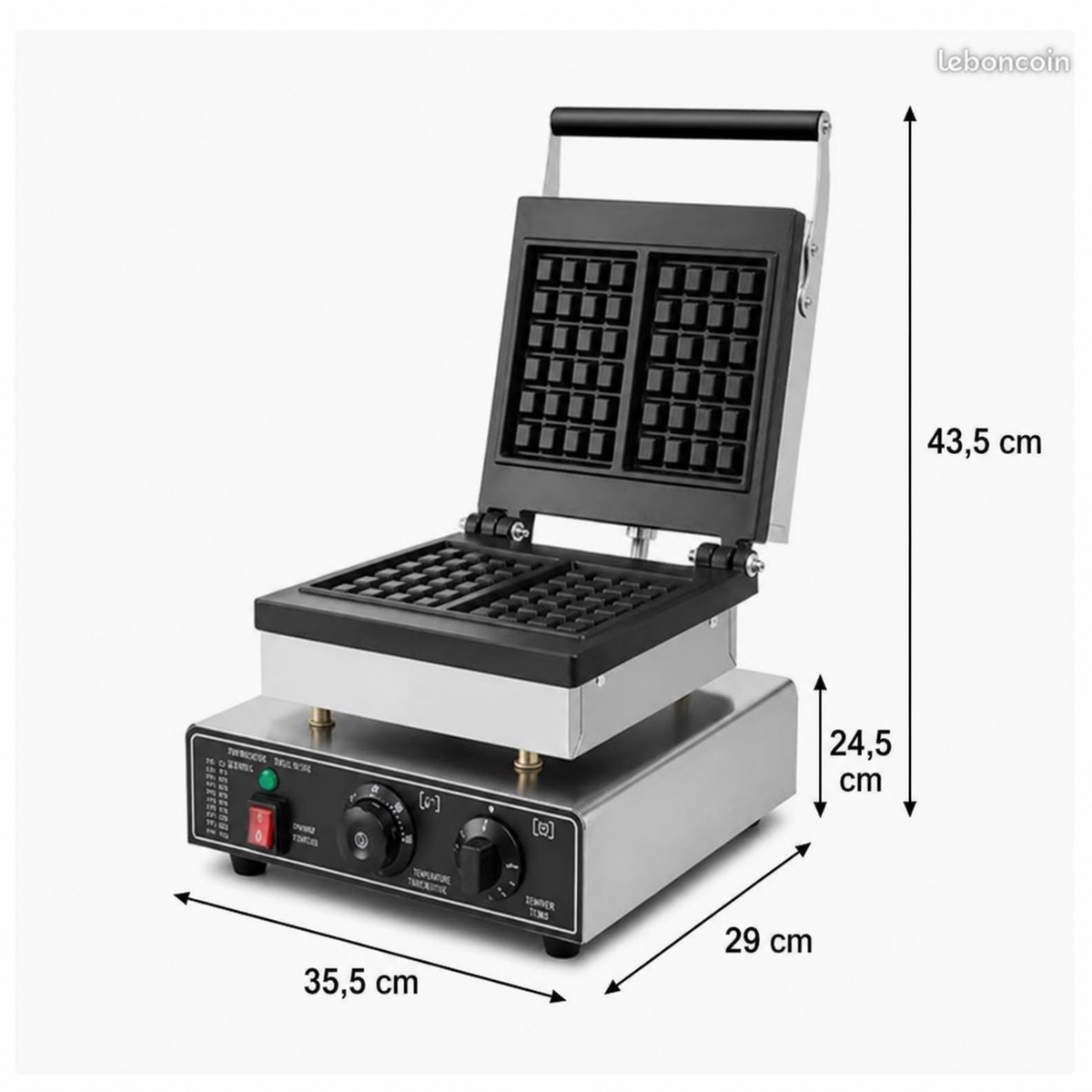 Gaufrier professionnel pour 2 gaufres de Liège – matériel CHR professionnel JL CHR