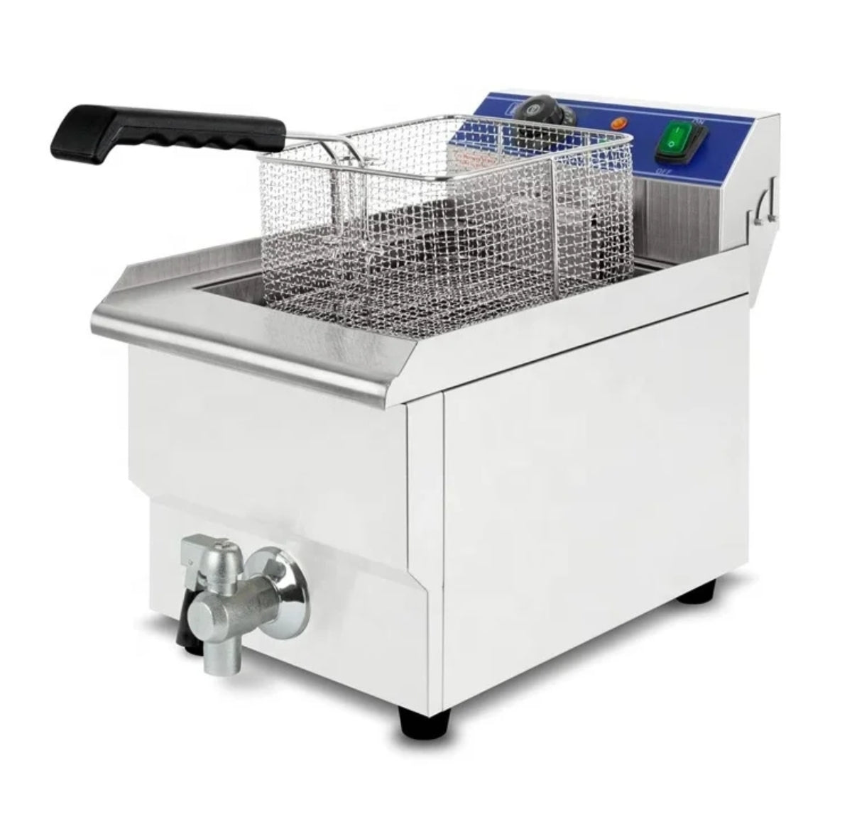 Friteuse électrique professionnelle 10 L avec vidange – matériel CHR professionnel JL CHR