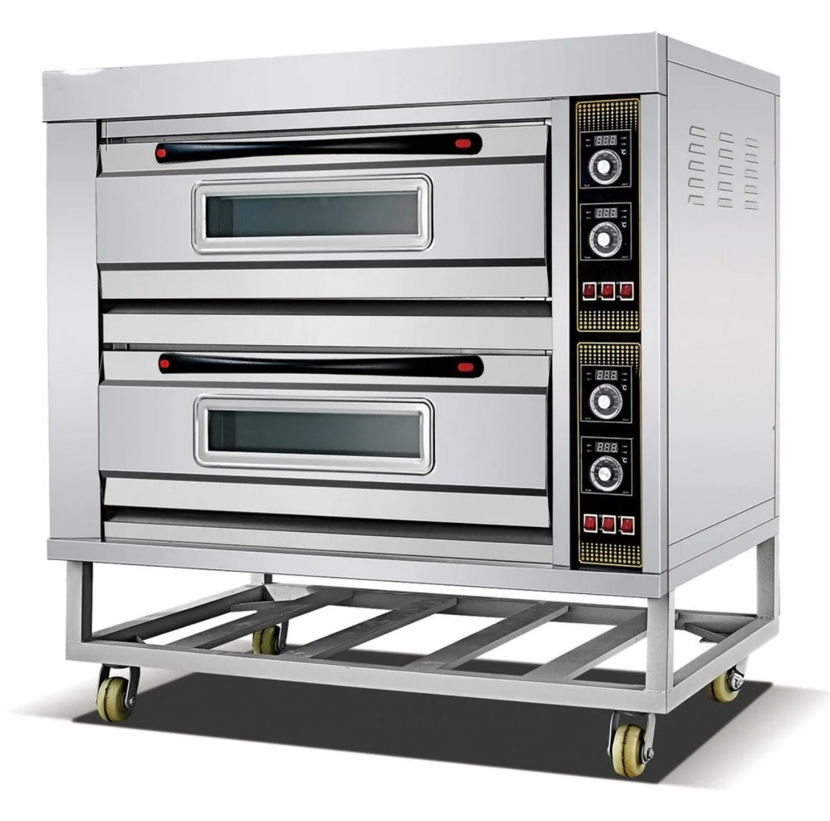 Four à pizza électrique professionnel à sole – 2 chambres – 8 pizzas – matériel CHR professionnel JL CHR