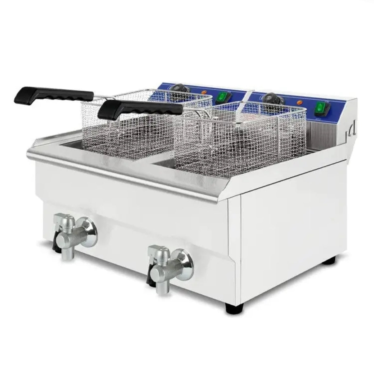 Friteuse électrique  2×10 litres – matériel CHR professionnel JL CHR