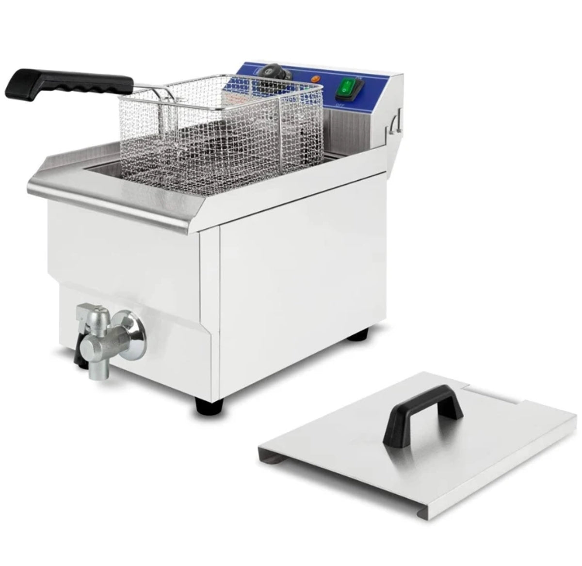 Friteuse électrique professionnelle 10 L avec vidange – matériel CHR professionnel JL CHR