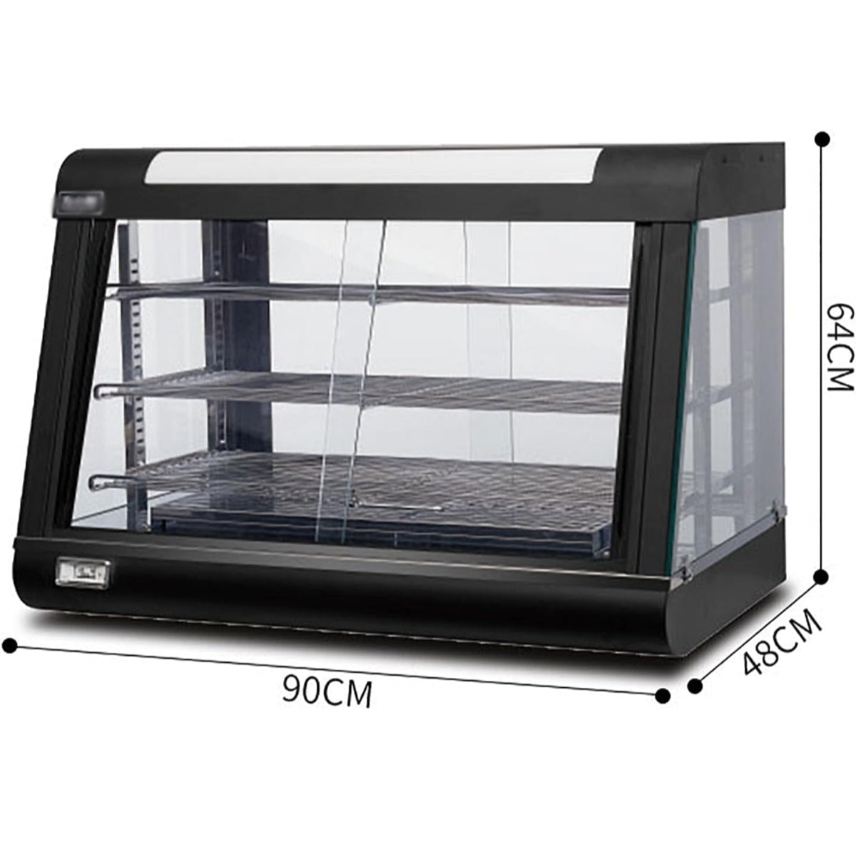 Vitrine chauffante professionnelle 90 cm avec éclairage LED – matériel CHR professionnel JL CHR